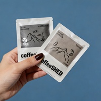 Bolsa de Café en Grano Metalizada Personalizada con Bajo MOQ, Impresión por Grabado, Sin Placa, Embalaje de Té a Prueba de Humedad, Sellado de Tres Lados