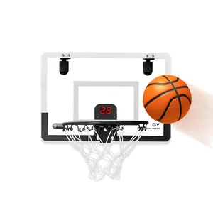 Diskon Besar Mainan Olahraga Dalam Ruangan Mini Bola Basket Hoop Dinding Papan Bola Basket Metal Rim Gol dengan Indikator Skor