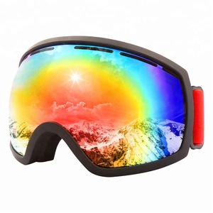 New Anti-uv and uv400 big lens ski goggles newest style snowmobile custom snow ski goggles - Product Image 1