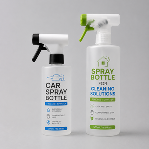 Bouteille de détergent en plastique noir mat de luxe 250ml 360ml 500ml pour solutions de nettoyage chimique de voitures avec pulvérisateur à gâchette givré - Product Image 3