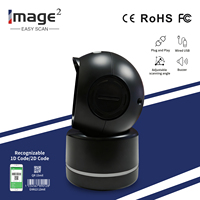 Escáner de código de barras de sobremesa manos libres 1D 2D QR USB con cable Plug-and-Play en stock para supermercados y tiendas minoristas