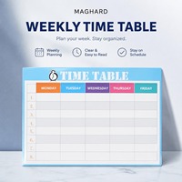 Tableau de planification hebdomadaire pour l'école, la salle de classe, le bureau à domicile et affichage clair de l'horaire quotidien pour la vente au détail