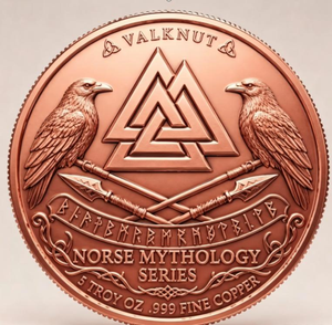 Pièce de collection en cuivre pur 999 de 5 oz, série « Mythologie Nordique », style peint, colorée, en relief 3D, édition UV, artisanat métallique - Product Image 6