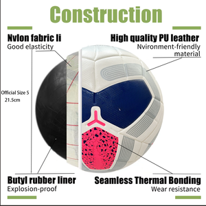 Balón de Fútbol Profesional BinYao BY-84 de Alta Calidad, <span class=keywords><strong>Irrompible</strong></span>, para Entrenamiento y Partidos, Talla 5, Cuero PU con Unión Térmica - Product Image 3