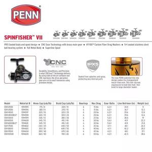 Vente en gros de moulinets de pêche à la ligne <span class=keywords><strong>PENN</strong></span> <span class=keywords><strong>Spinfisher</strong></span> VIII entièrement métalliques, anti-corrosion, pour la pêche en mer, en bateau ou en surf, approvisionnement en vrac disponible - Product Image 5