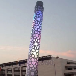 Cột đèn chiếu sáng ngoài trời hiện đại bằng thép không gỉ cao 2m, đèn LED - Product Image 5