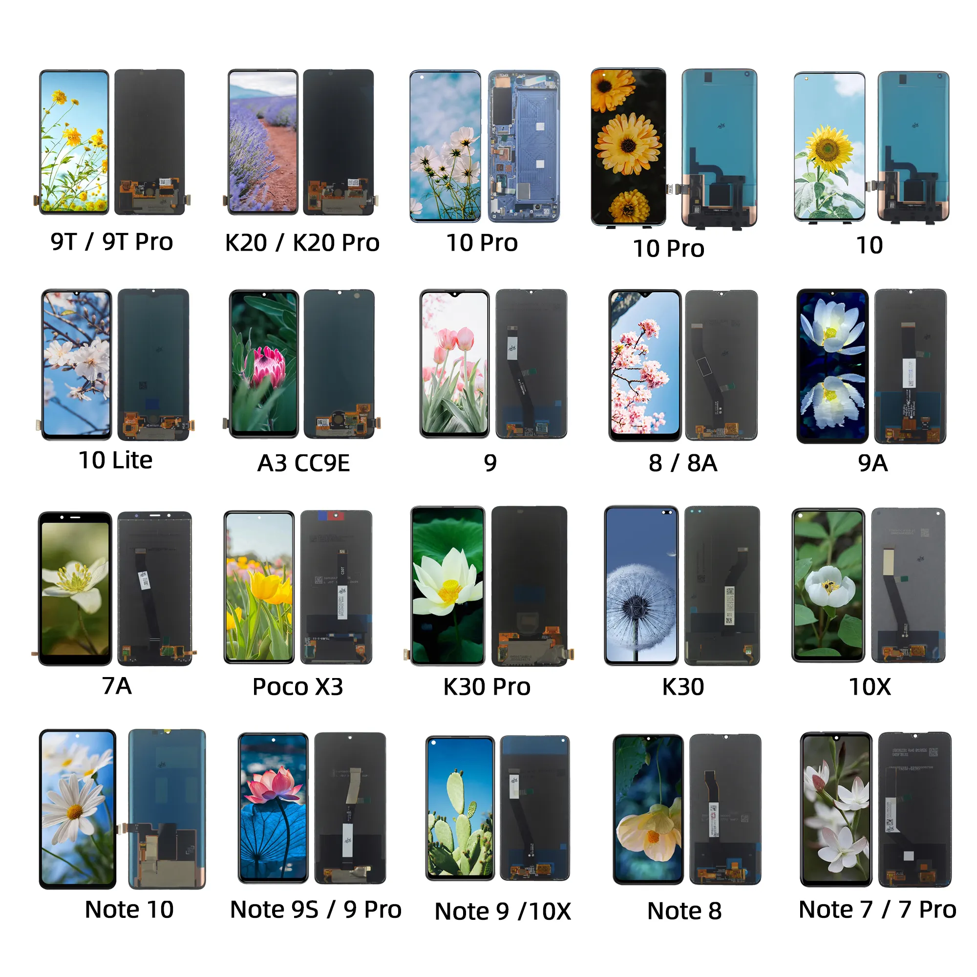 Montaje LCD completo para móvil, digitalizador de pantalla para Xiaomi Redmi 4A 4X 8A 9 9A 9C 9T 10 10A 11C Note 4 5 7 8 9 10S 11 11S Pro