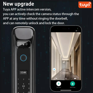 Xsdts df03 tuya Wifi स्मार्ट लॉक 9-भाषा वॉयस इंटरकॉम और बायोमेट्रिक एक्सेस के साथ - Product Image 3
