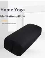 Coussin de méditation rectangulaire Leadershow pour exercices de yoga réparateur et Yin, avec housse lavable