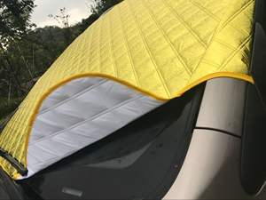 Demi-bâche de voiture universelle personnalisée, imperméable et <span class=keywords><strong>anti</strong></span>-UV, <span class=keywords><strong>pare</strong></span>-soleil protecteur contre la neige et la glace - Product Image 4