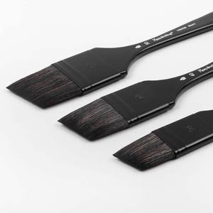 Pinceau pour peinture <span class=keywords><strong>sur</strong></span> toile, <span class=keywords><strong>gouache</strong></span>, acrylique et huile, avec manche en <span class=keywords><strong>bois</strong></span>, poils de rat gris mélangés à des poils de peinture - Product Image 4