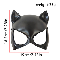 Masques en plastique en gros pour chats et renards, demi-visage, pour Halloween, Noël, Pâques, les fêtes de remise de diplômes - Réutilisables et écologiques