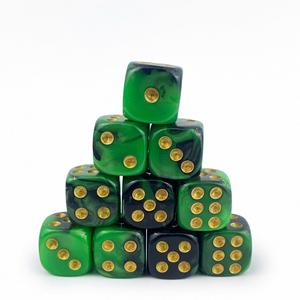 Dados de resina de alta calidad D6 de 12 mm con esquinas redondeadas de dos colores para juegos de mesa transfronterizos y enseñanza - Product Image 3