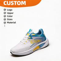Vente en gros d'usine, baskets de course confortables pour hommes, semelle intérieure en PU élastique, respirantes, confortables, baskets de sport d'extérieur