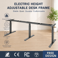 Usine chinoise de mobilier commercial : Cadre de bureau électrique à 3 moteurs pour table de conférence, réglable en hauteur, pour bureau assis-debout sur mesure