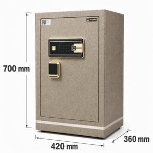 Coffre-fort électronique en acier avec accès par empreinte digitale pour bureaux de direction – Idéal pour le stockage d'argent - Product Image 1
