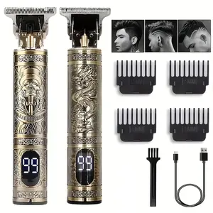 ABS Profissional Cabelo Clippers Para Homens Electric Haircut Kit Aparador De Cabelo Grooming Impermeável Recarregável Close Cutting T Blade