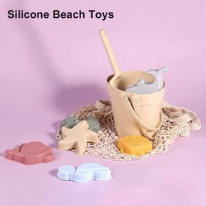 Juego de Juguetes de Arena de Silicona para Niños, Cubo de Playa Portátil con Pala, 6 Moldes de Animales Marinos, Accesorio Suave para Fiestas de Verano, Unisex, de 5 a 7 Años - Product Image 3