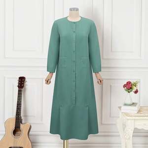 Caftán Musulmán para Mujer, Estilo Marroquí, Túnica Larga, Abaya, Dubai, Turquía, Vestido Hijab, Vestido de Mujer, Talla Grande - Product Image 3