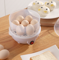 OWNSWING mesin kukus telur Mini, kapasitas 7 Telur Mini kompor otomatis cepat ketel telur listrik penggunaan rumah luar ruangan