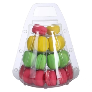 Box Macaron Box transparente Blister Verpackung Macaron Tower Display Tray Fall