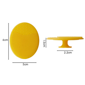 Brosse faciale en silicone et plastique, peigne de bain pour bébé, brosse de massage douce et ronde pour le nettoyage en profondeur des points noirs et le lavage des cheveux - Product Image 2