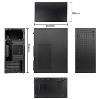 Boîtier PC RGeek Micro ATX, boîtier PC Mini PC ITX, boîtier d'ordinateur de bureau Micro ATX MATX DTX ITX Mini PC, prend en charge les disques durs 3,5 pouces