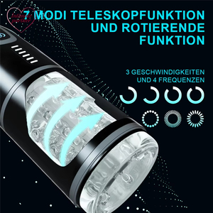 Godet de masturbation automatique pour <span class=keywords><strong>homme</strong></span> avec fonction de temporisation et double canal, Godet de masturbation de poche vaginale, Jouet sexuel pour hommes, Articles pour adultes - Product Image 2