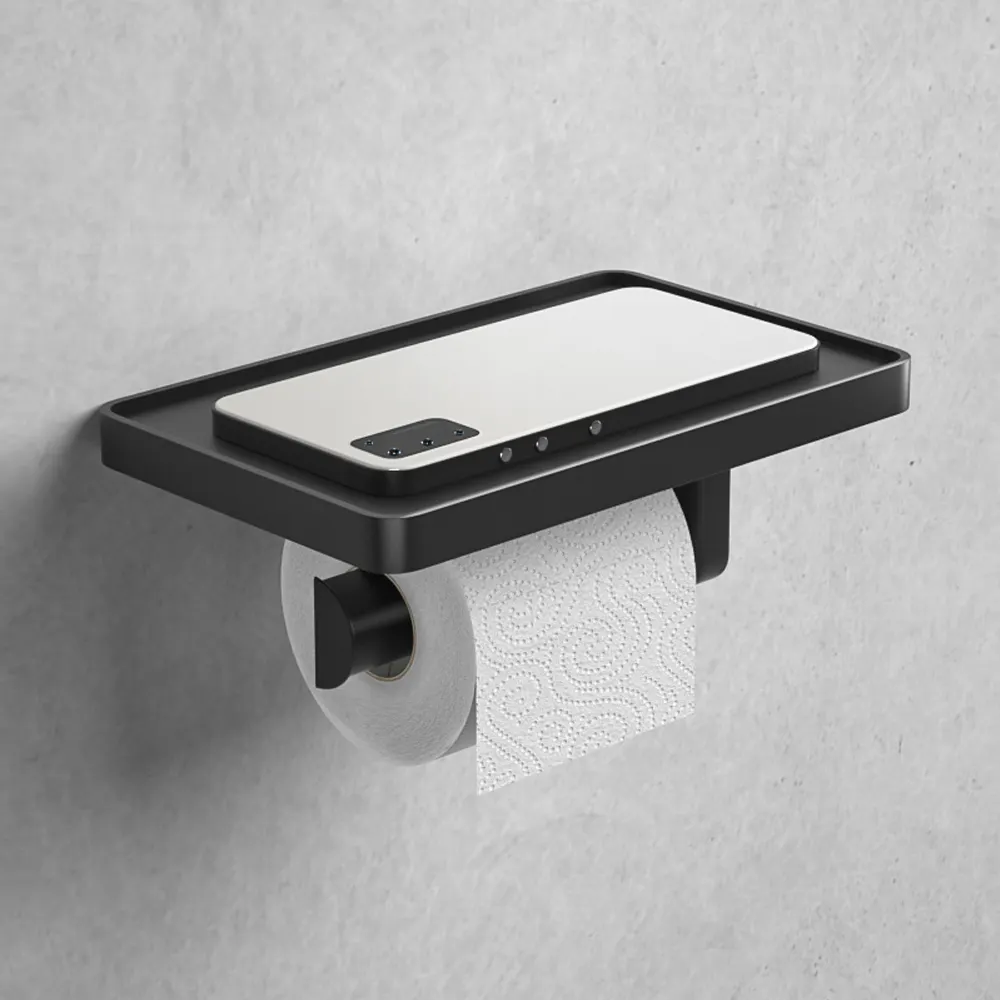 New Arrival Hot Sale Wall Mount Bathroom Toilet Paper Holder with Phone Shelf for bathroom