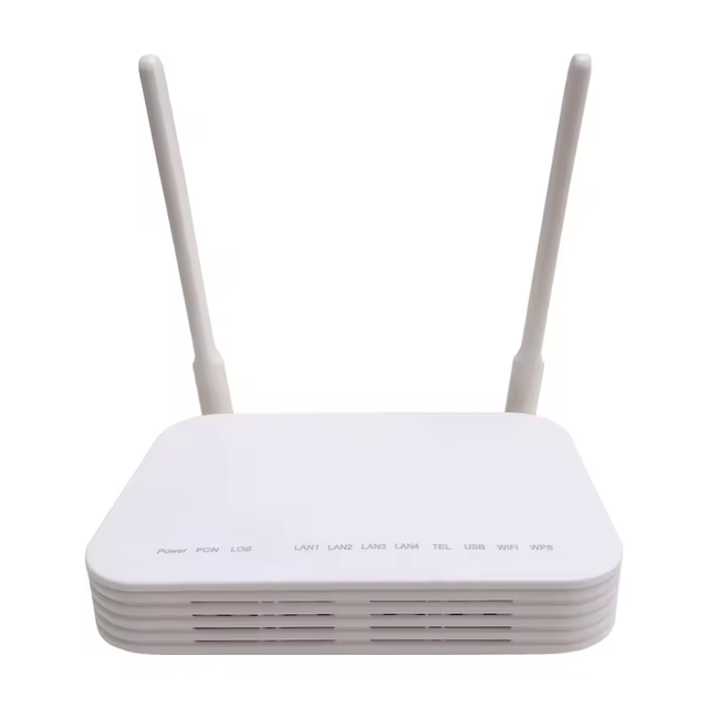 H1S-3 XPON ONU 1GE 3FE 1POTS 1USB Wi-Fi Remote Fiber Optic Equipment Supporting OMCI Multiple SSIDs Custom OEM Logo FTTH White 1