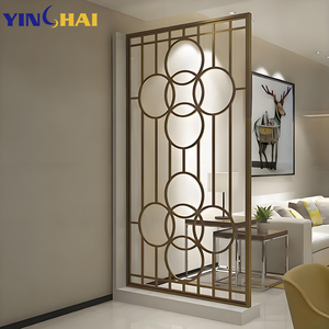 Modern Design Stainless Steel Room Divider <strong>Screen</strong> Floor to Ceiling Partition with Laser Cut Finish Customizable Sizes - Product Image 5