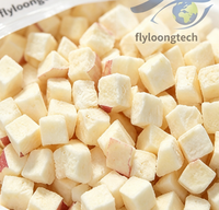Gefreeze-droogde appelblokjes in kleine verpakkingen, knapperige FD appelblokjes, gezonde kant-en-klare gevriesdroogde fruitsnack