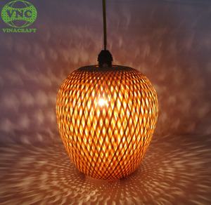 Abat-jour suspendu élégant en bambou naturel à double paroi pour la décoration de restaurant, design élégant - Product Image 6