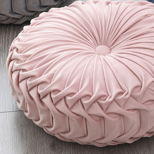 Coussin de sol en velours orange 100% polyester pour la décoration de la maison, chaise, canapé, lit, voiture - <span class=keywords><strong>Prix</strong></span> d'usine, plissé, antistatique, anti-acariens - Product Image 3