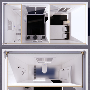 Casa Contenedor Moderna de Dos Pisos con Diseño de Lujo, Dormitorio Prefabricado, Casa Modular, <span class=keywords><strong>Alquiler</strong></span> Vacacional, Villa, Edificio de Oficinas, Baño - Product Image 5