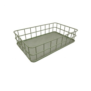 2023 Hot Wholesale Light Green Powder Coated Eco-Friendly Counter Metal <strong>Wire</strong> <strong>Basket</strong> for Kitchen Use - Product Image 1