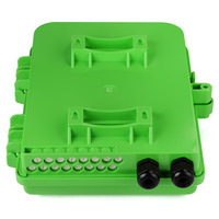 Kotak Terminal Serat Optik 16 Core Warna Kustom Hijau Merah Kuning Biru ODP NAP FAT 1X16 Splitter Box Port Tahan Air FTTH
