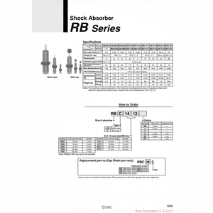 SMC Pneumatics RBC20C Piezas neumáticas del amortiguador - Product Image 1