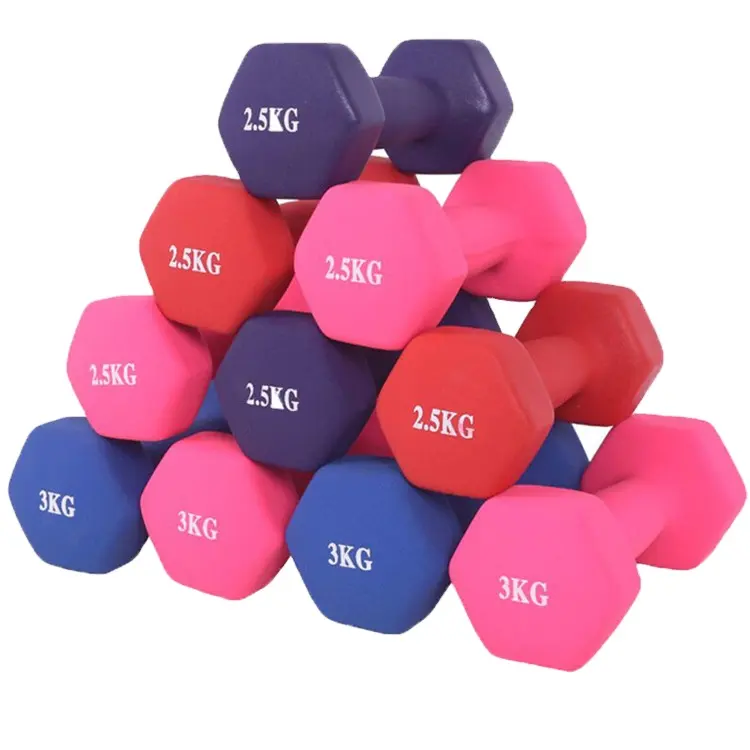 2023 Yong Wang Factory Wholesale Gym Equipment Rubber Hex dumbbell