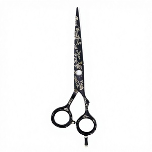 Ciseaux de barbier à manche en céramique, lame en acier inoxydable, ciseaux à effiler 26 dents, pour droitiers, sur mesure, outil de coupe de cheveux professionnel - Product Image 2