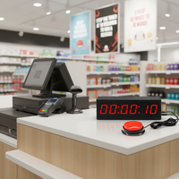 Timer Tantangan 6 Digit 10 Detik Stopwatch Timer Permainan LED Portabel Laris untuk Toko Restoran