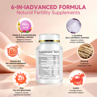 Complément alimentaire multi-vitamines, folate, myo-inositol, acide folique, pour l'équilibre hormonal, pré-natal, fertilité féminine, en capsules.