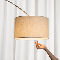 Lampe sur pied Aisilan de style moderne et luxueux avec finition en marbre, flexible, pour salon et chambre, avec arche incurvée