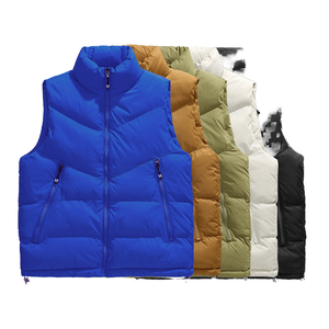 Custom Mens Puffer Vest Lightweight Stand Collar <b>Quilted</b> Sleeveless Winter <b>Gilet</b> Multi Color Outerwear - Product Image 1