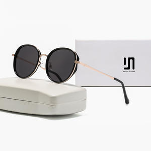 Gafas de Sol Redondas para Mujer, Estilo Moderno, Protección UV400, Polarizadas, Marco TR90, Lentes TAC, Color Negro, Versátiles - Product Image 3