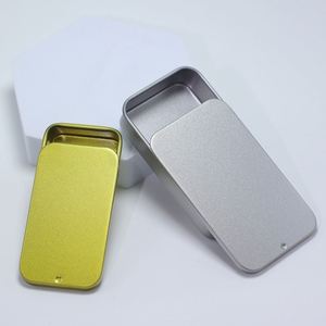 Recyclable Mint Solid Perfume Soap Sliding Tin <b>Box</b> Factory Wholesale Custom Empty <b>Small</b> Rectangle Slide Top <b>Lid</b> Metal <b>Box</b> - Product Image 4