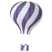 Lanterne de nouvel an en papier à rayures colorées, fabricants de ballons à Air chaud, vente en gros, décoration de fête de mariage, Cage en papier