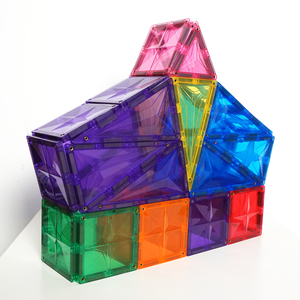 MNTL 공장 직접 STEM 학습 장난감 감각 몬테소리 마그네틱 타일 빌딩 블록 어린이를위한 세트 창조적 인 게임 장난감 - Product Image 1