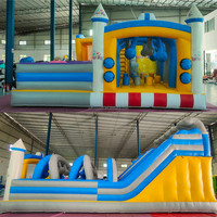 Château gonflable commercial d'extérieur en PVC avec toboggan