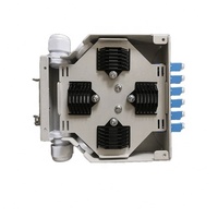 Kotak terminal pemasangan rel DIN, kotak OTB ODB 6 12 24 48 port inti LC Adapter Panel Patch Fiber Optik